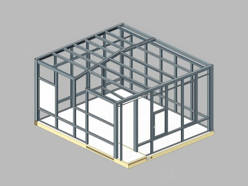 schéma structure acier isolation exterieur maison phenix
