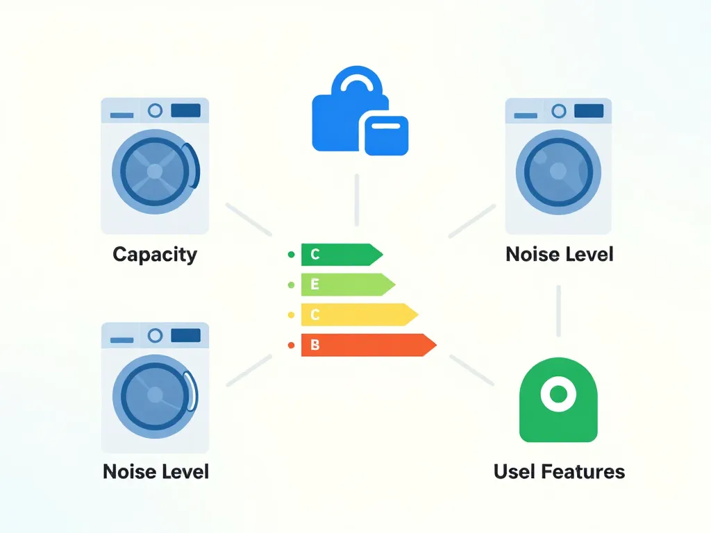 Meilleur lave linge diagramme critères sélection