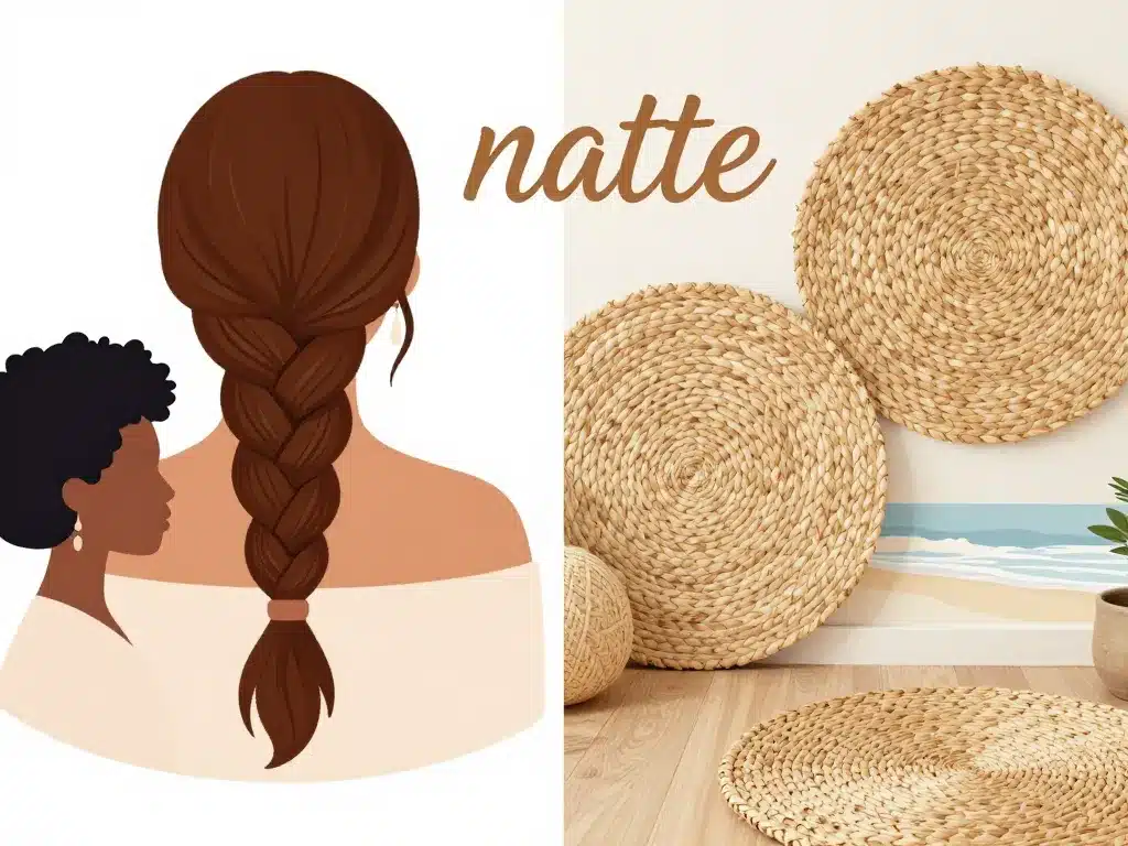 types de natte cheveux et tapis
