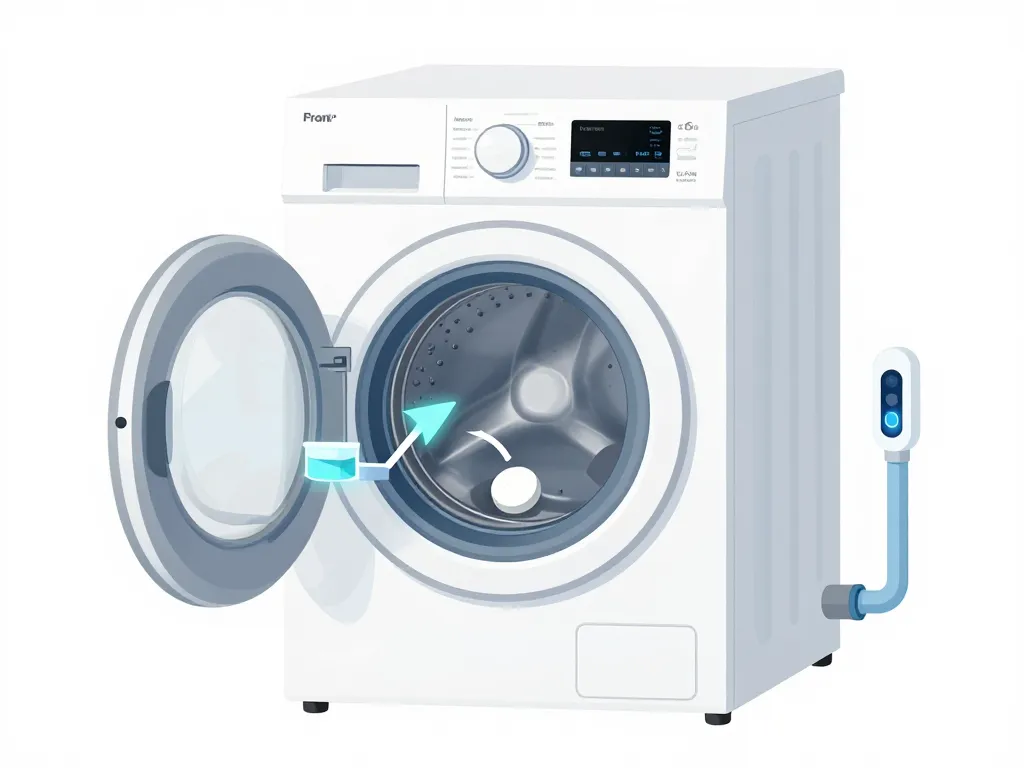 ou mettre anti calcaire machine à laver position tambour bac