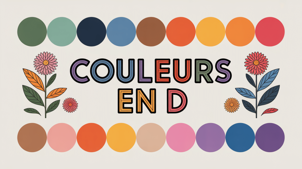 Illustration palette couleur en d cercles et textures