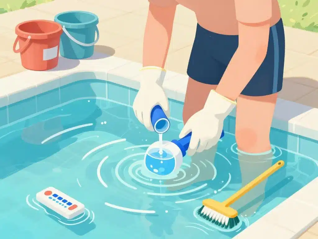 illustration actions rapides pas de trace de chlore sur bandelette piscine