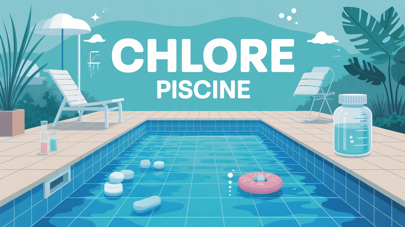 image centrale piscine pas de trace de chlore sur bandelette