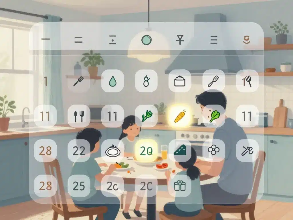 planning menu mois vierge réduction du stress et organisation famille