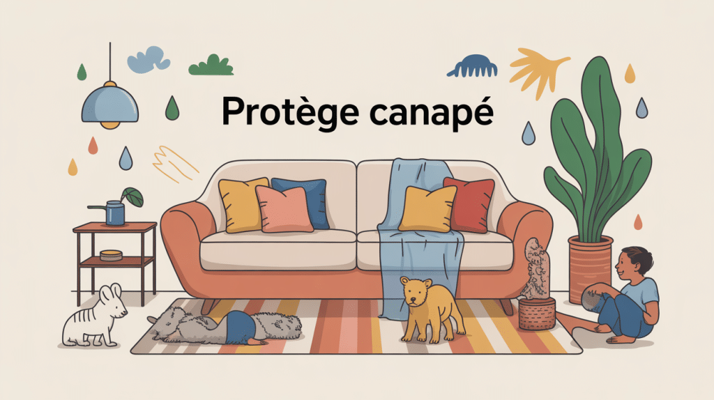 protège canapé élégant salon protection taches poils