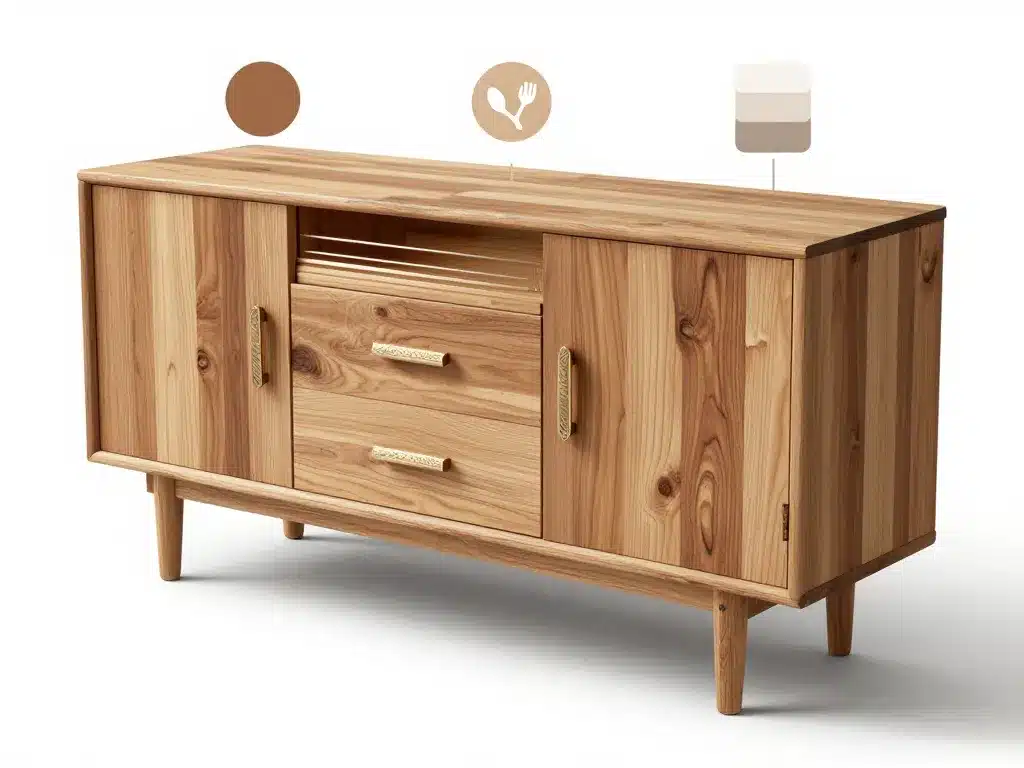 Étapes de protection et finition d’un buffet transformé en meuble de salle de bain