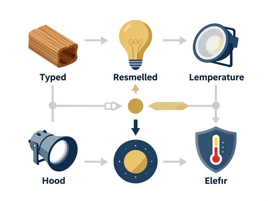 Diagramme critères choix spot en bois LED et sécurité