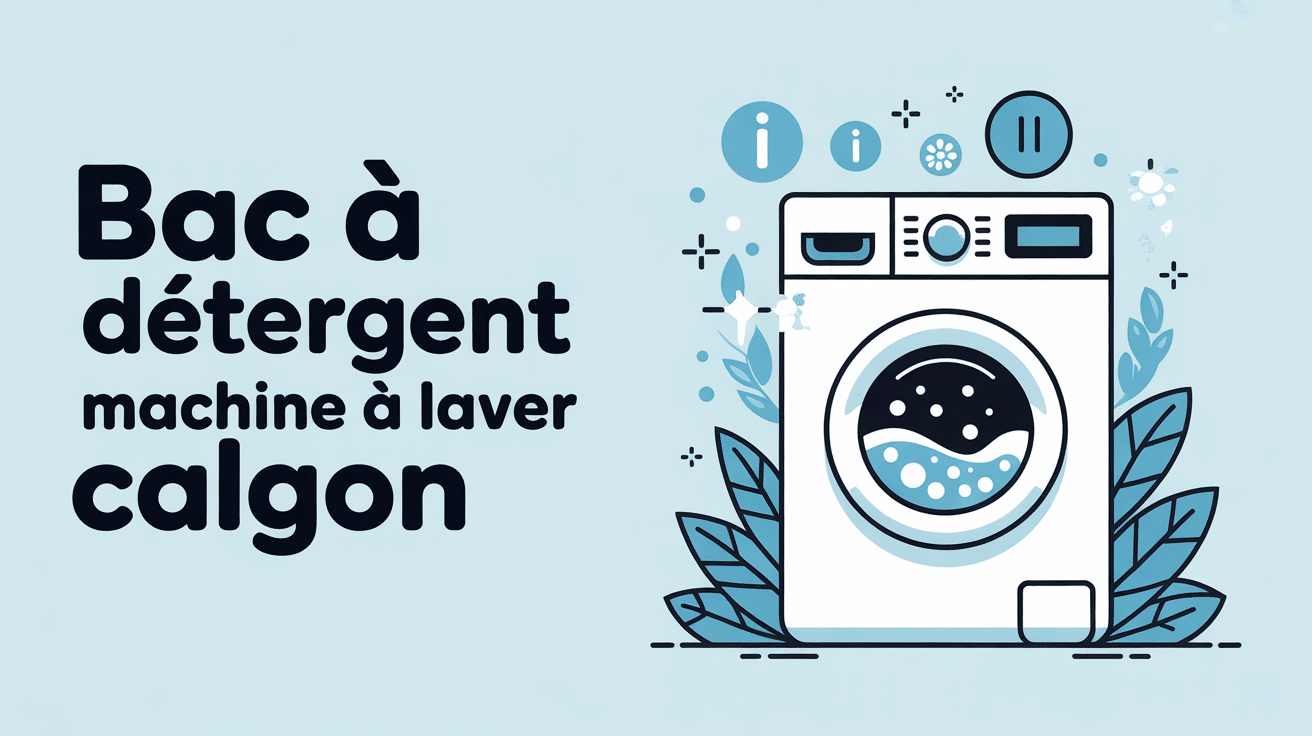illustration symbole bac à détergent machine à laver calgon