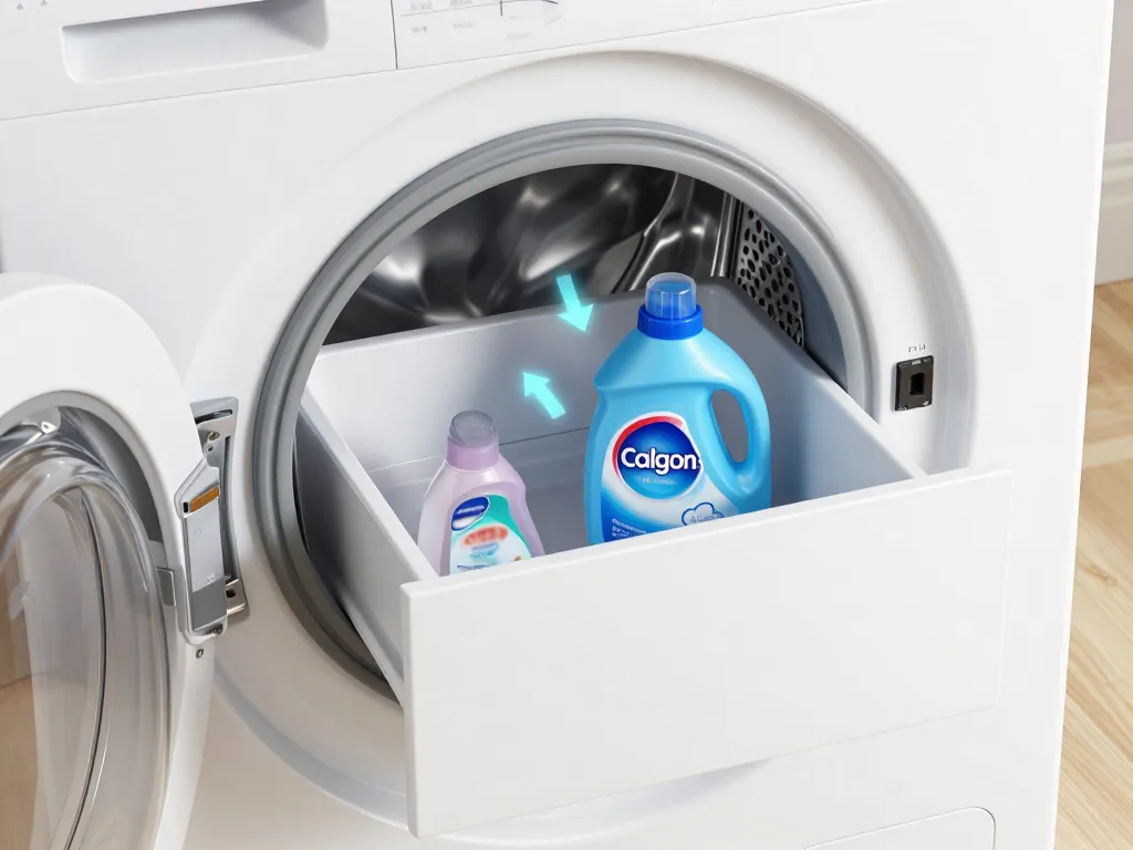 utilisation calgon symbole bac à détergent machine à laver