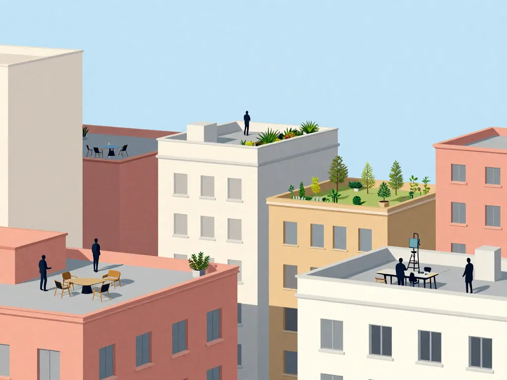 toit en terrasse illustration fonctions variées