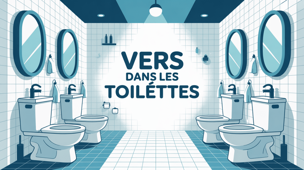 Image vers dans les toilettes moderne hygiène