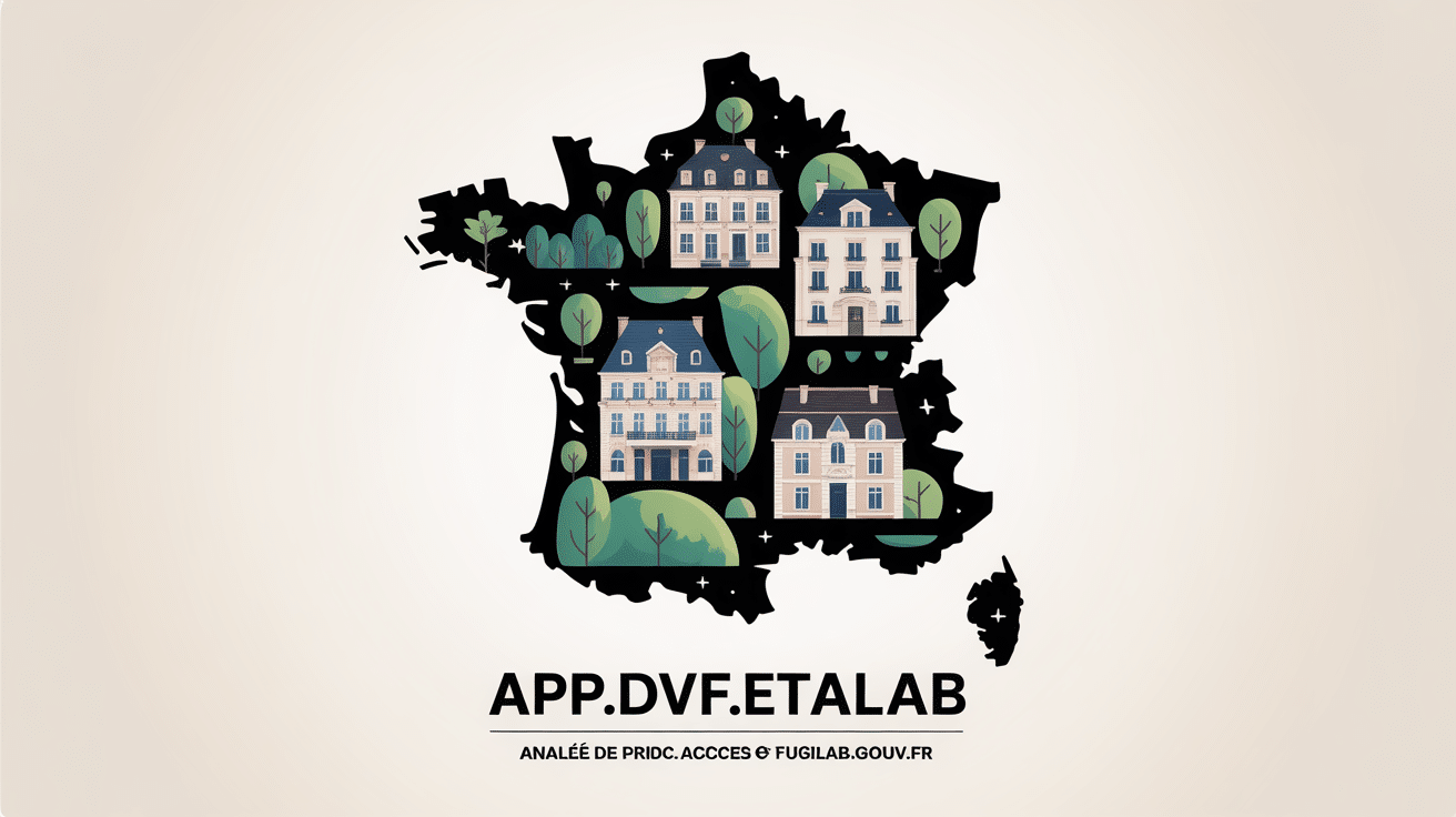 Carte stylisée France app.dvf.etalab.gouv.fr prix immobilier
