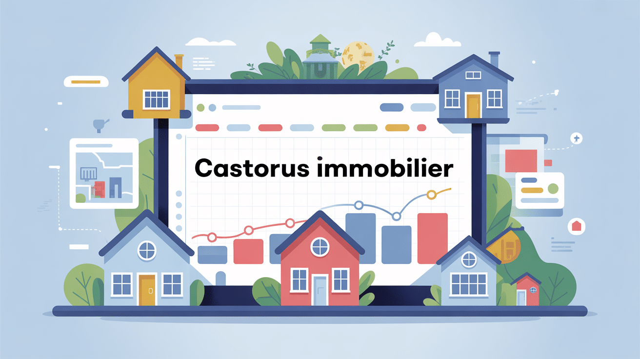 écran avec graphiques prix castorus immobilier