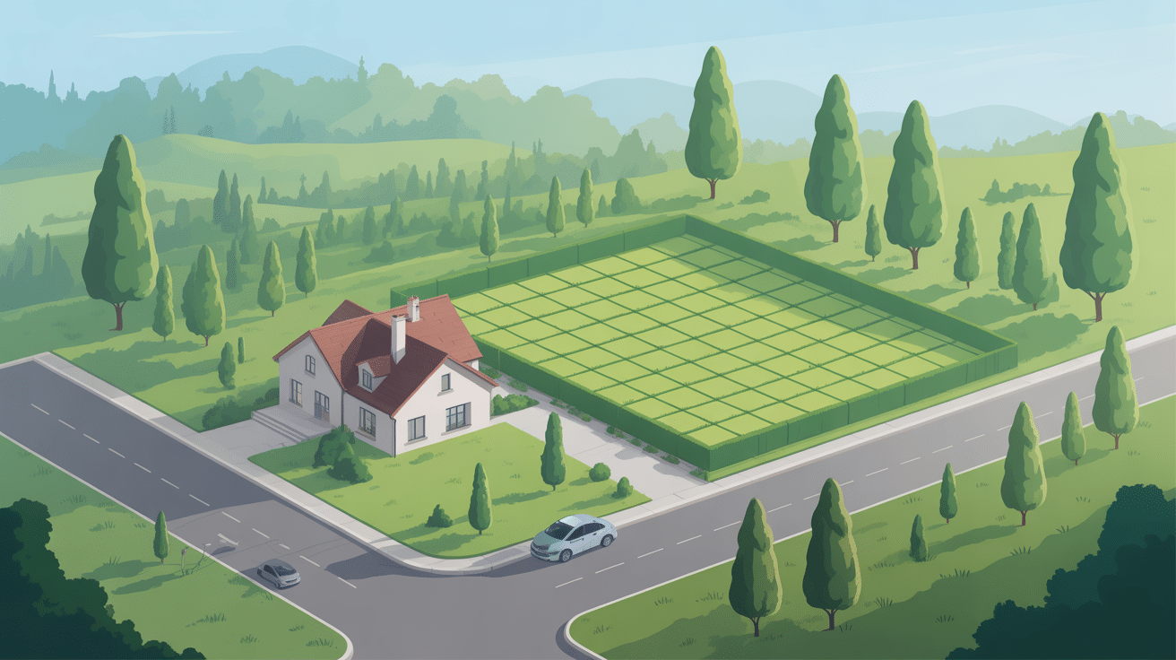 exemple de plan masse terrain maison accès réseaux