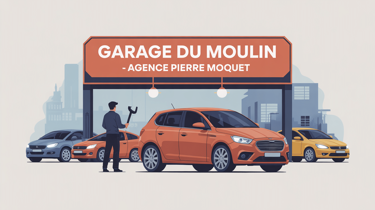 garage du moulin - agence pierre moquet illustration accueil professionnel
