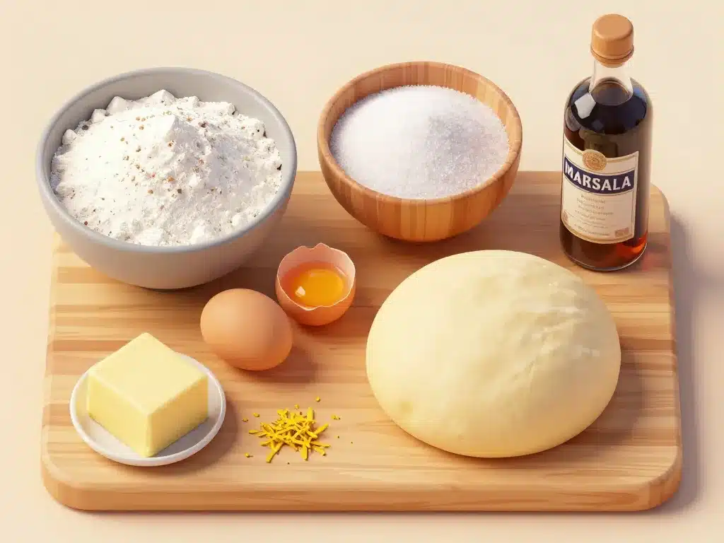 Ingrédients pâte canelotto farine œufs marsala