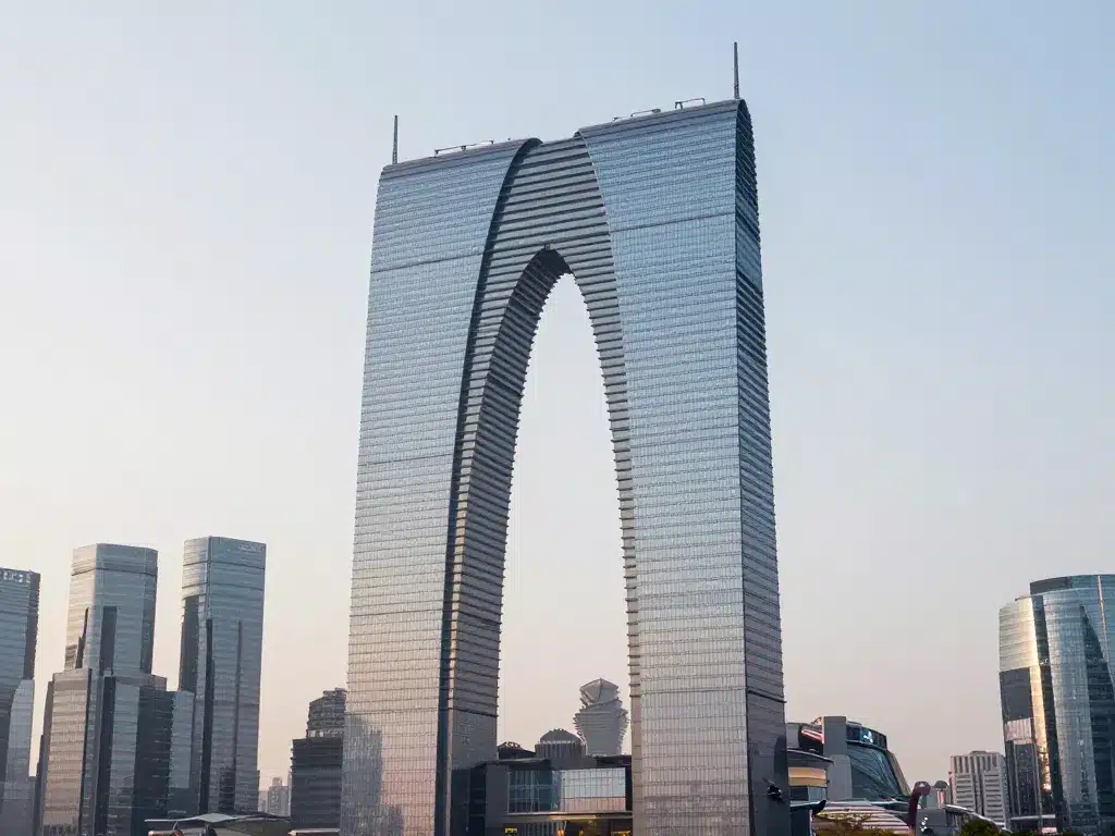 Vue 3D architecture kingdom tower sky bridge design