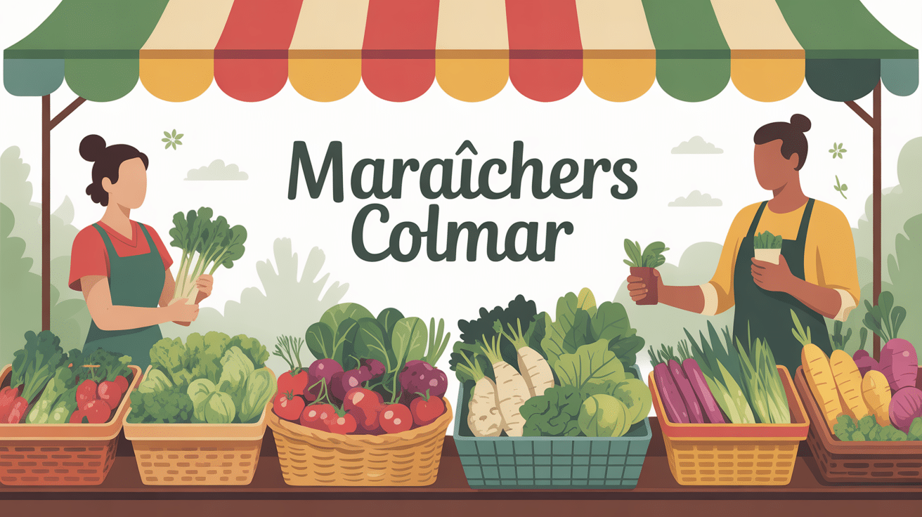 Illustration marché local les maraichers Colmar