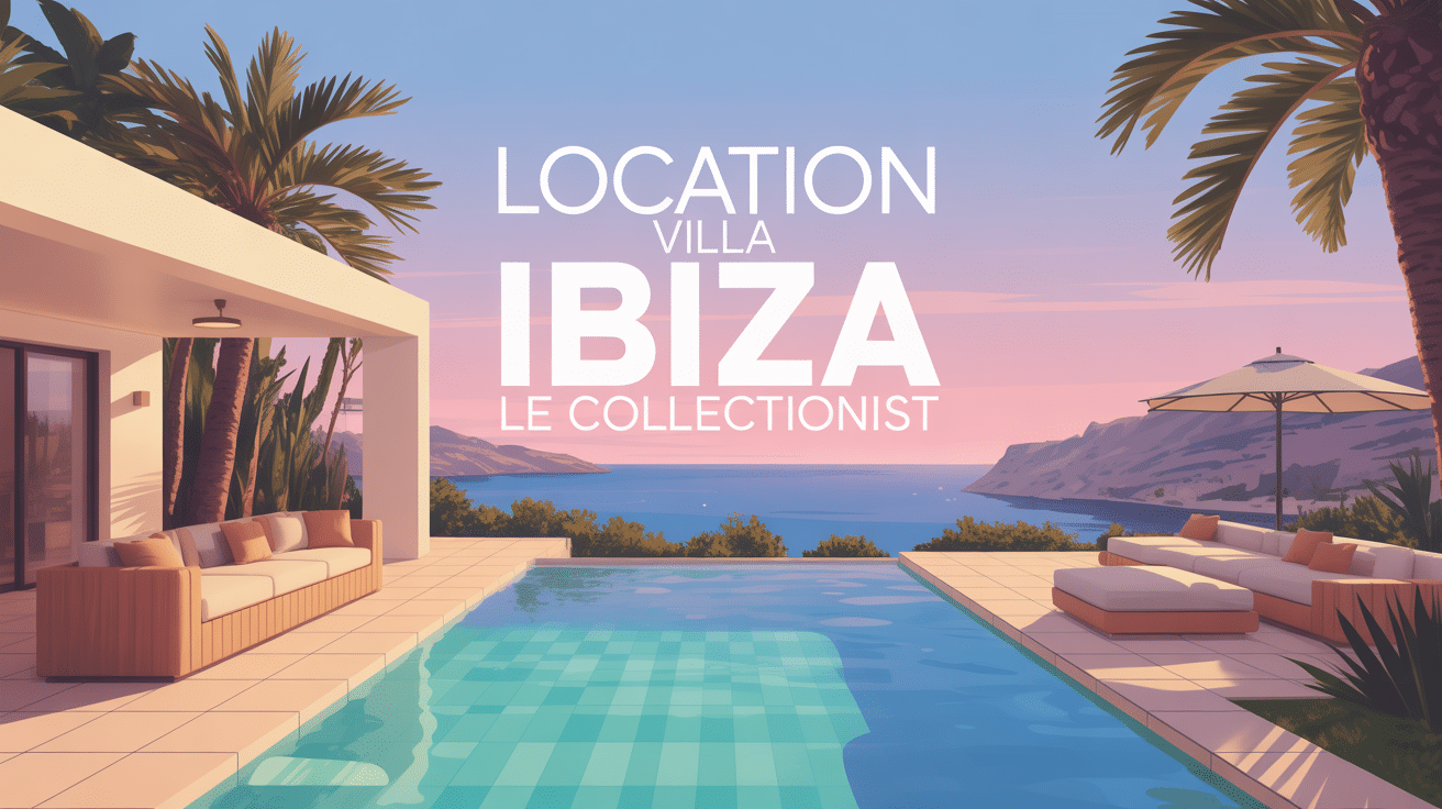 Location villa Ibiza Le Collectionist illustration villa luxe moderne piscine