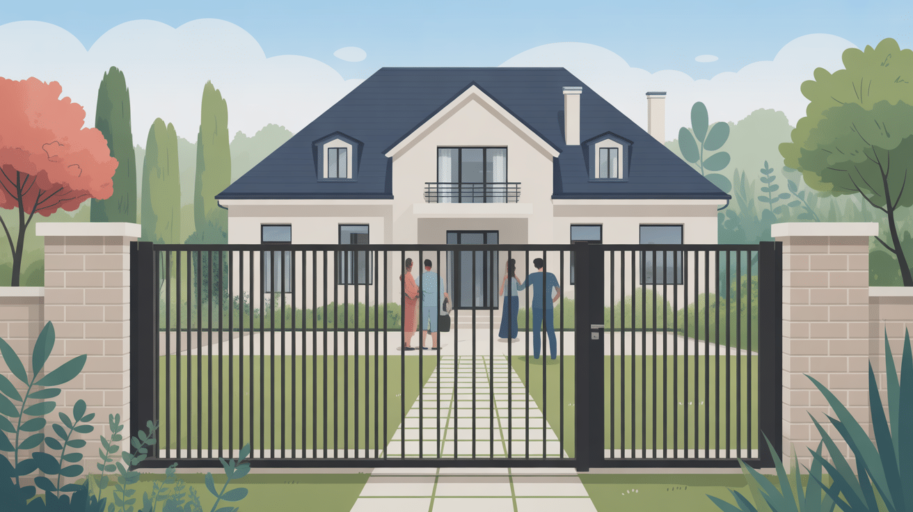 illustration neuf portail design contemporain maison