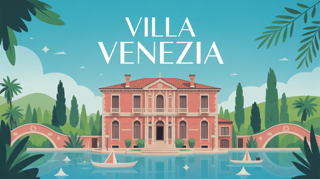 illustration villa venezia élégante style vénitien