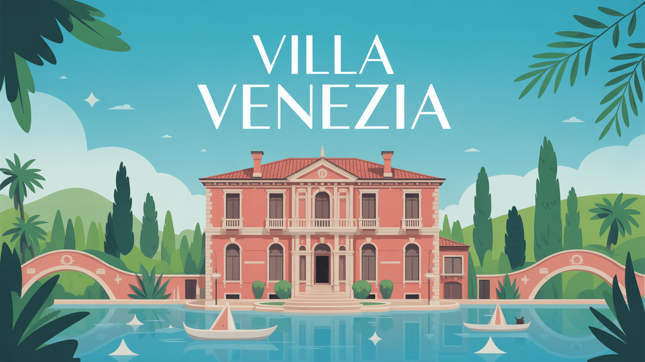 illustration villa venezia élégante style vénitien