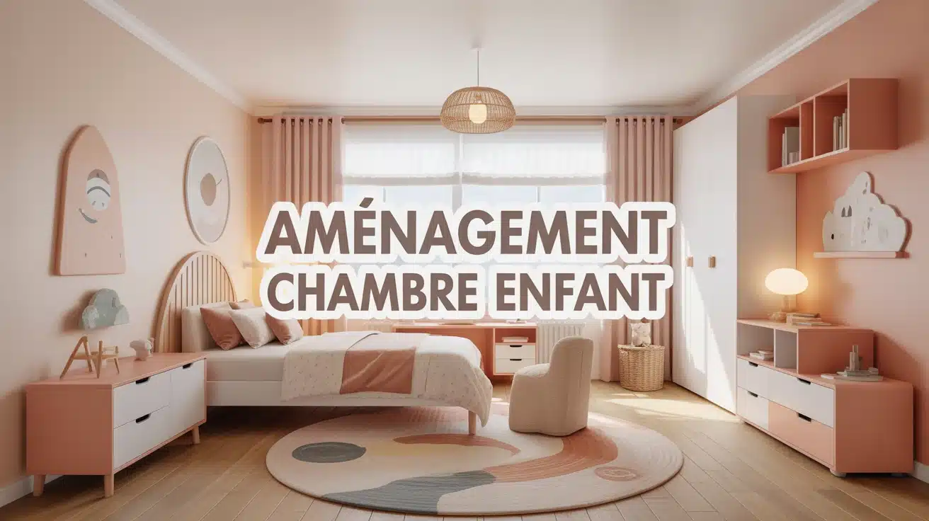 Chambre enfant moderne avec meubles évolutifs et lumière naturelle