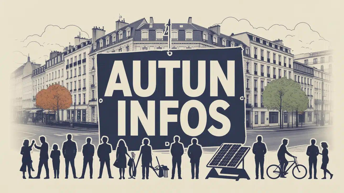 Illustration vectorielle Autun infos actualités locales