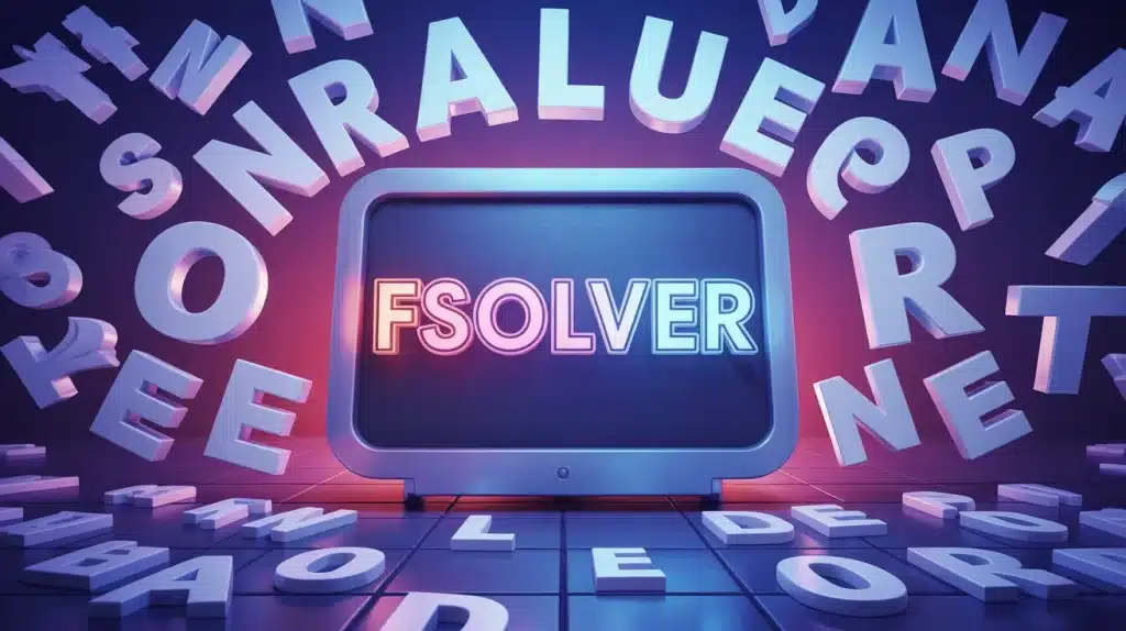 Interface FSolver avec lettres flottantes pour mots fléchés