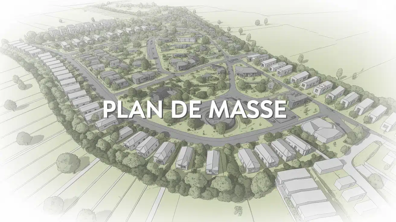 Plan de masse architectural vue aérienne vectorielle
