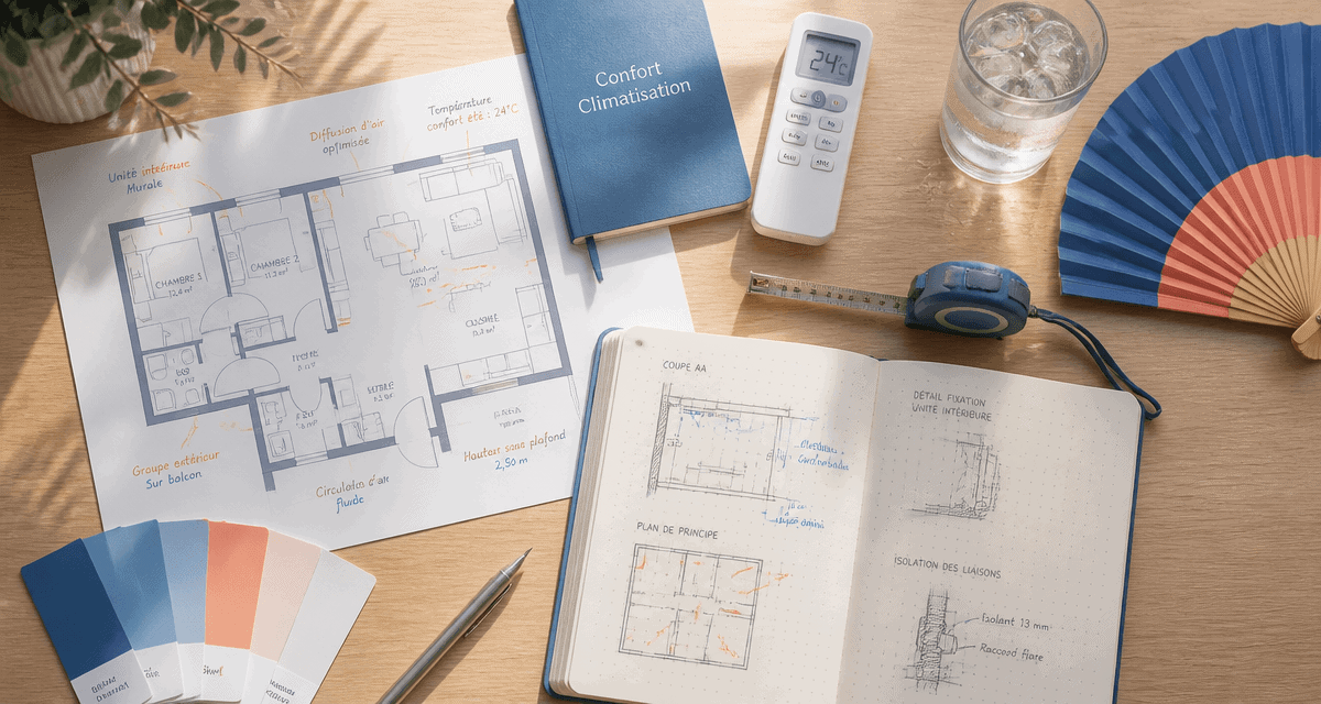 comment climatiser un appartement, bureau avec plan et télécommande