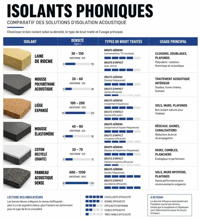 Comparatif des meilleurs isolants phoniques pour le bâtiment