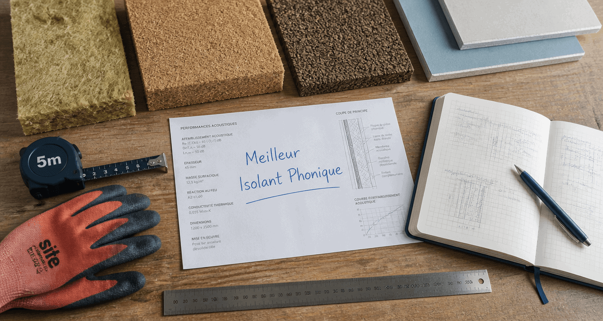 quel est le meilleur isolant phonique échantillons matériaux