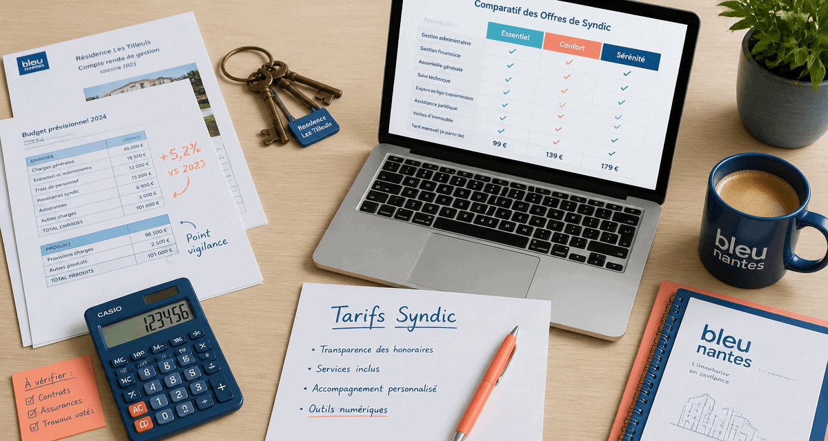 tarif syndic petite copropriété documents calculatrice clés