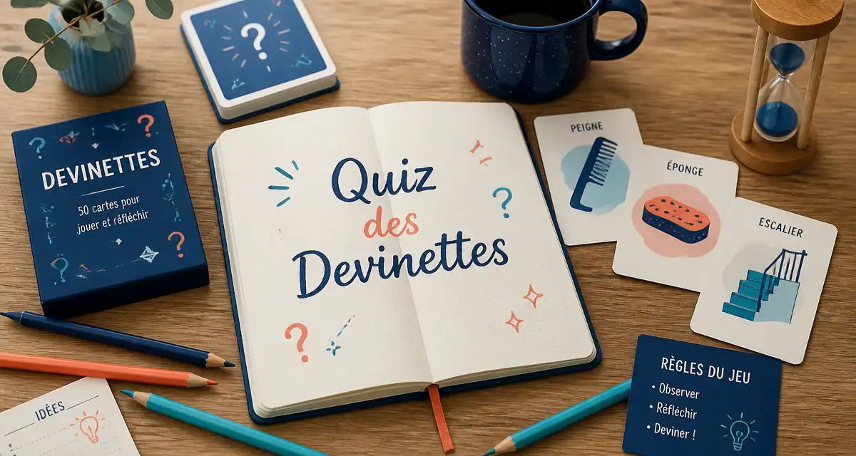 devinette carnet sur table bois