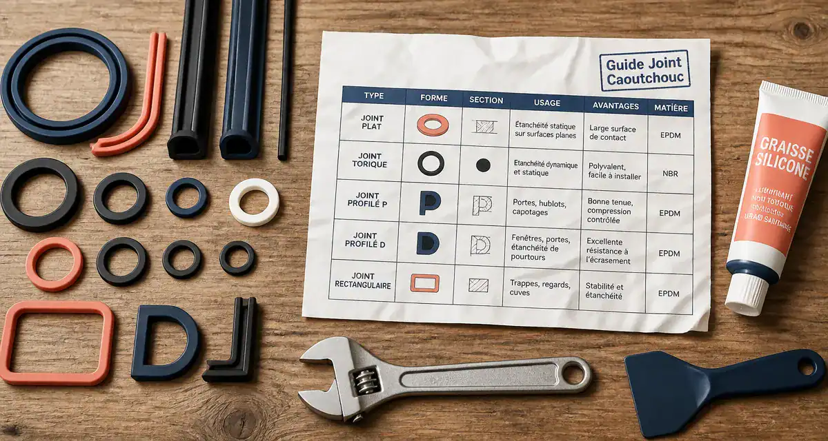 joints caoutchouc EPDM BUNA Silicone sur établi