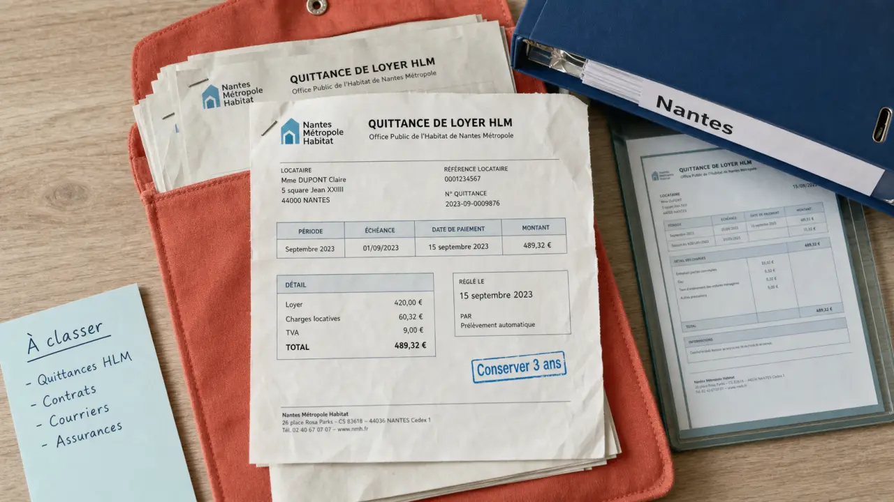 Combien de temps garder quittance loyer HLM : 3 ans après fin du bail
