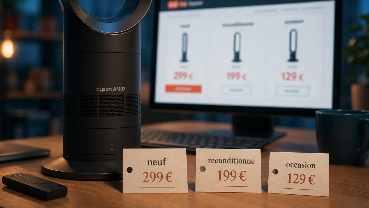 Ventilateur Dyson AM07 meilleur prix : comparaison prix et télécommande
