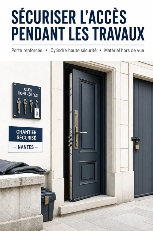 Sécuriser vos travaux de rénovation immobilière à Nantes avec des accès verrouillés et une porte renforcée