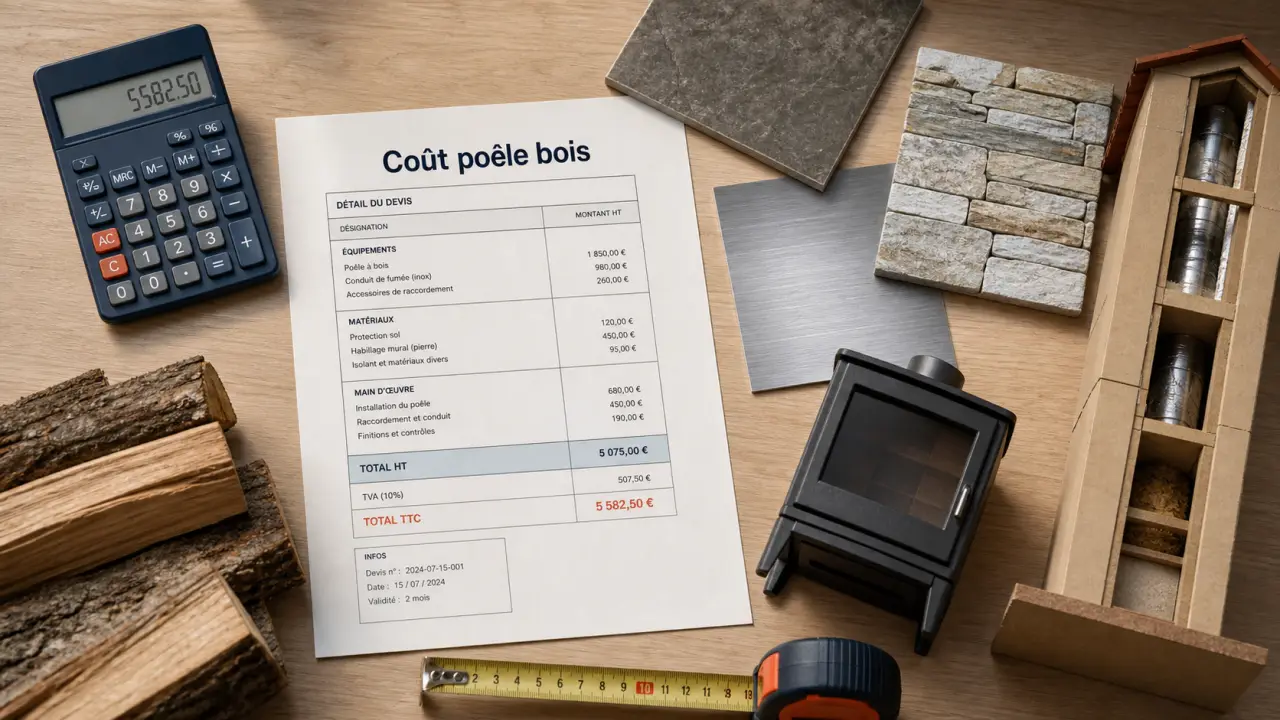 Poele a bois cout : devis achat et pose, aides