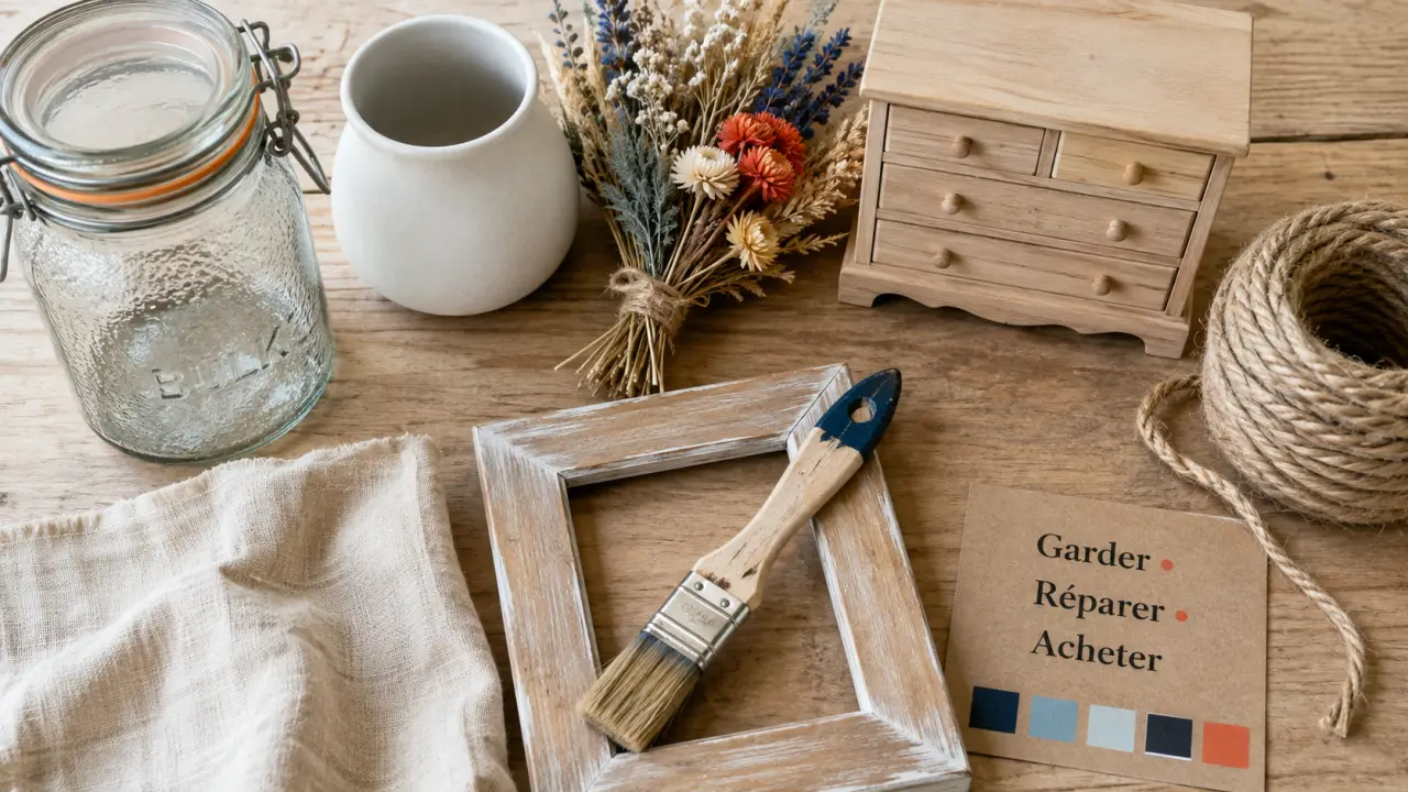Décoration écoresponsable et zéro déchet : matériaux sains, seconde main, bocal verre vrac