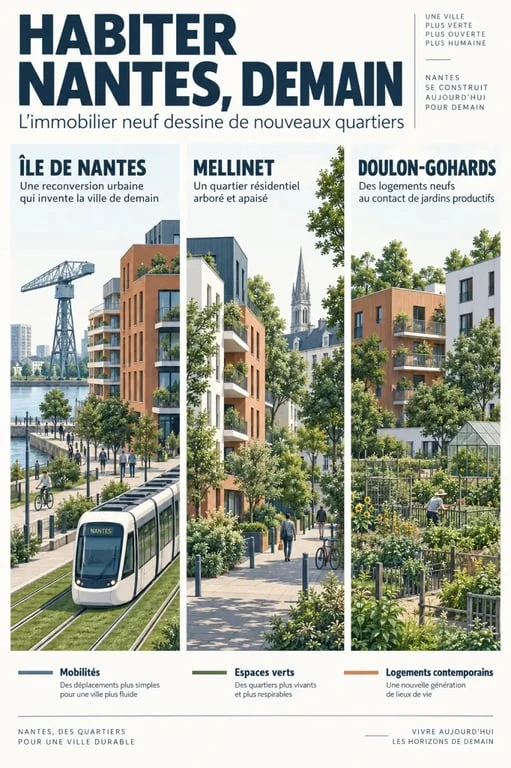 Immobilier neuf Nantes dans des quartiers urbains en transformation