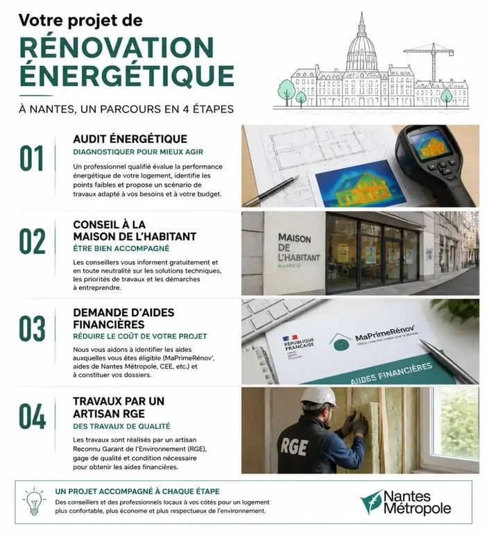 Étapes de la rénovation énergétique à Nantes