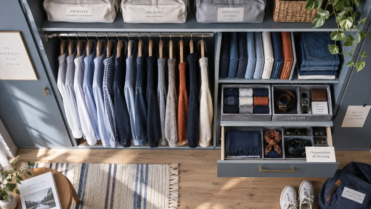 Organisation dressing : trier pour libérer de la place sans acheter de meuble