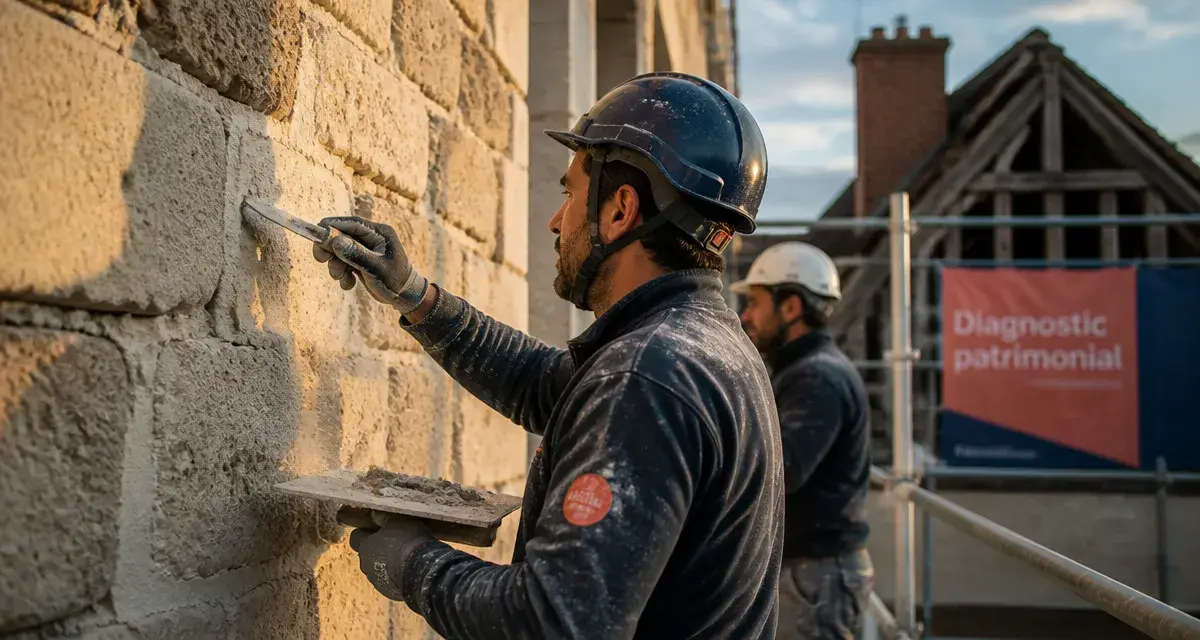 Restauration patrimoine ancien Nantes : enduit à la chaux sur façade en pierre