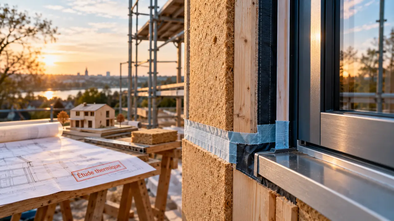 Construction maison bois passive nantes : détail d’enveloppe continue et étude thermique
