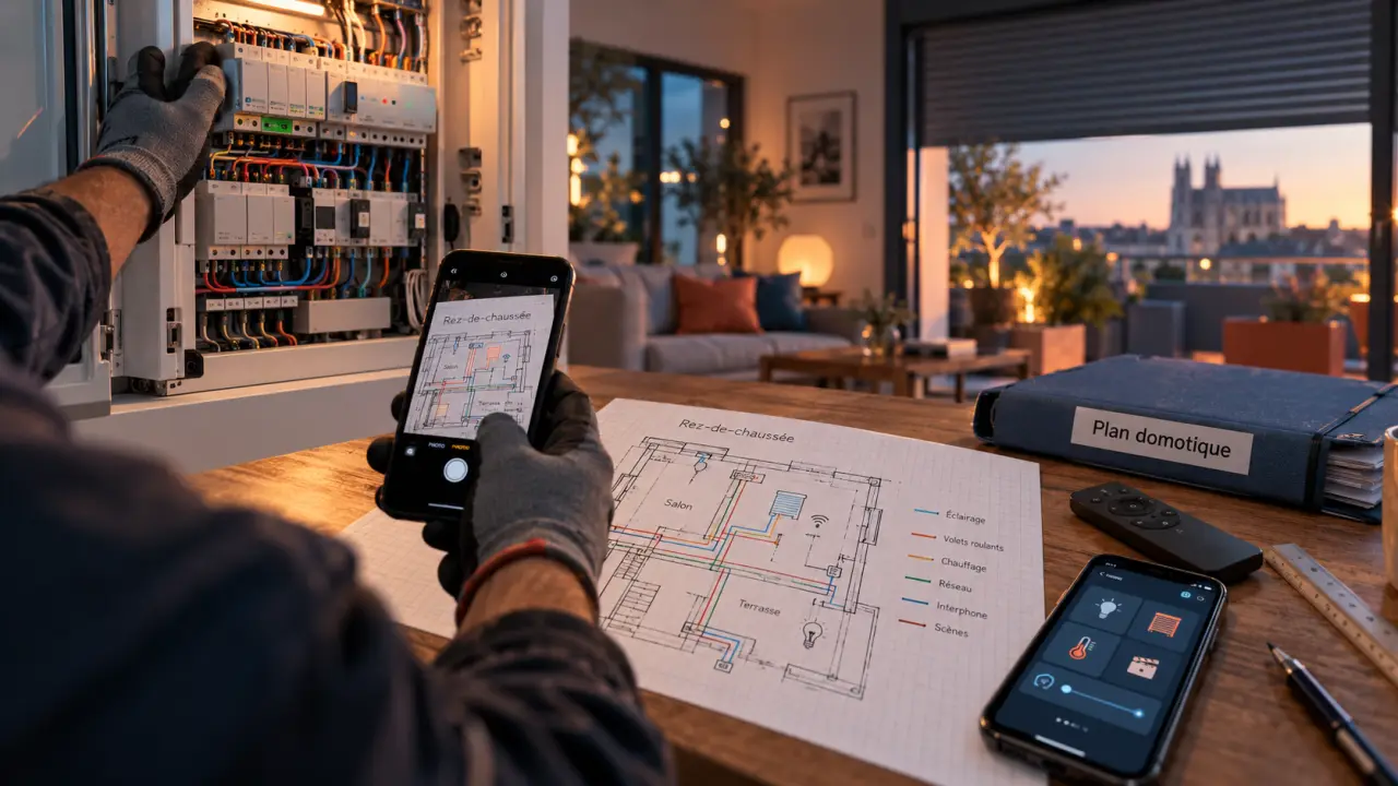 Domotique nantes : plan domotique dans la maison et tableau électrique